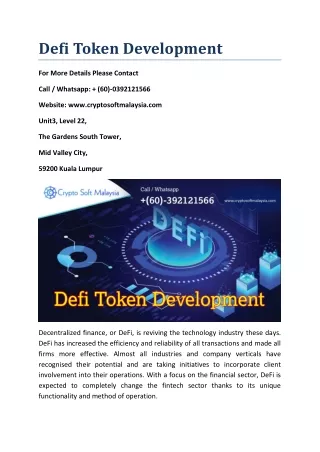 defi token development