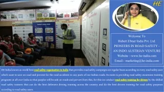 Road Safety Drivers Training and Defensive Driving Training Courses in India - HE India