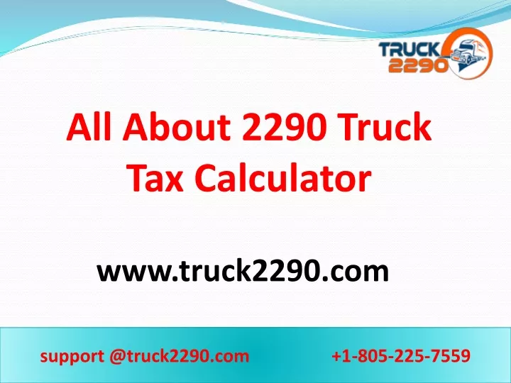 all about 2290 truck tax calculator