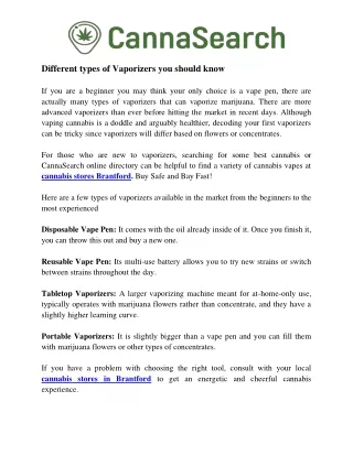 different types of vaporizers you should know