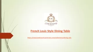 French Louis Style Dining Table