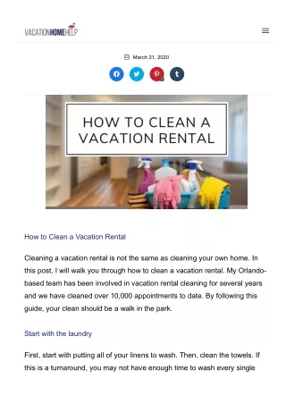 Vacation Rental Cleaning