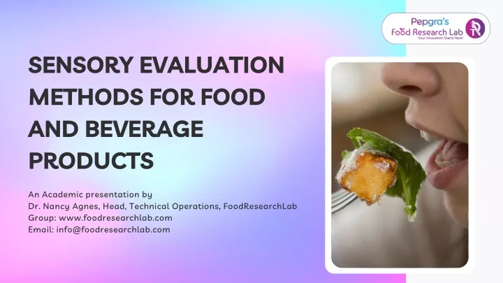 sensory evaluation methods for food and beverage