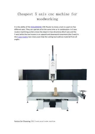 cheapest 5 axis cnc machine for woodworking