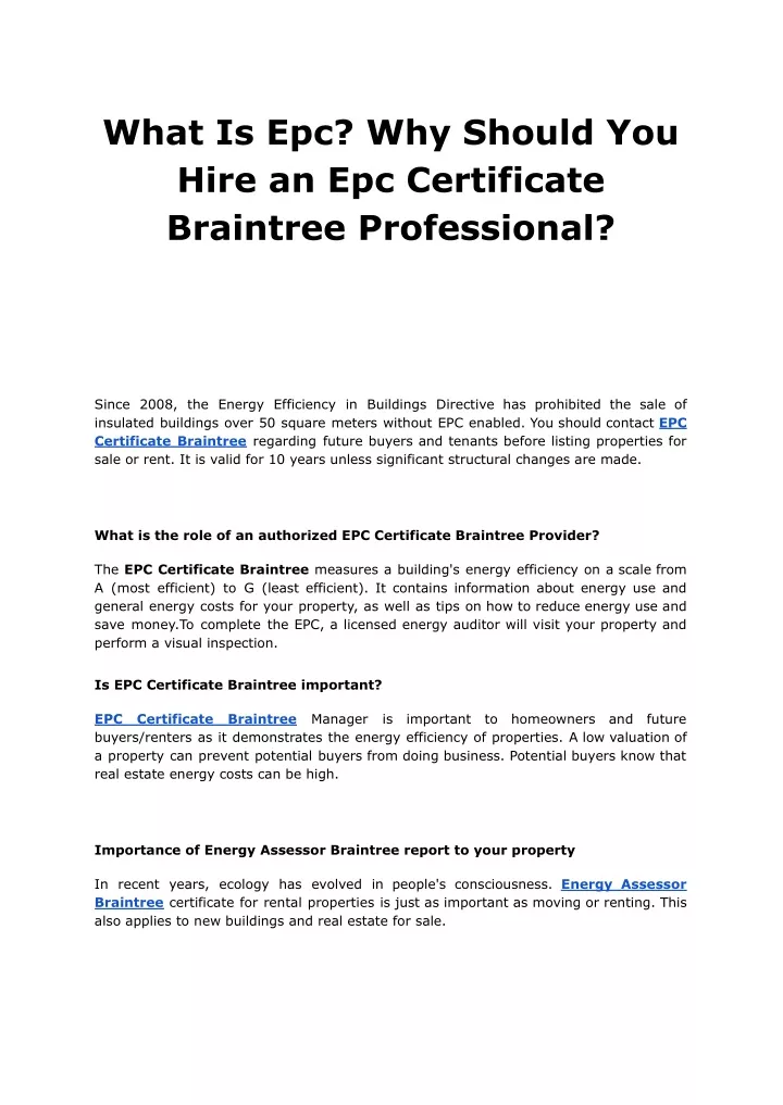 what is epc why should you hire