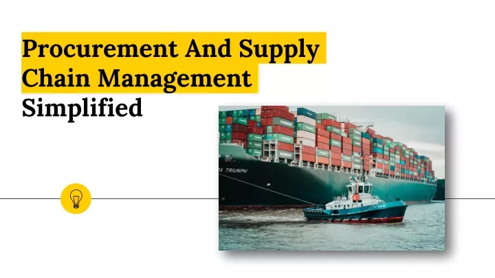 procurement and supply chain management simplified