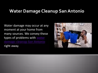 Water Damage Cleanup San Antonio