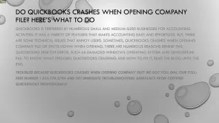 do quickbooks crashes when opening company file here s what to do