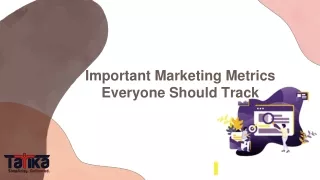 important marketing metrics everyone should track