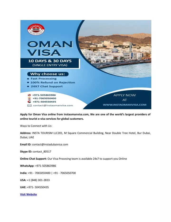 PPT Apply For Oman E Visa At Instaomanvisa PowerPoint Presentation   Apply For Oman Visa Online From Instaomanvisa N 