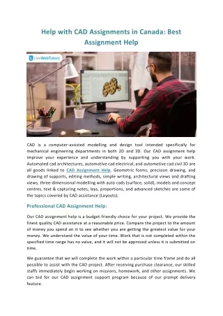 help with cad assignments in canada best