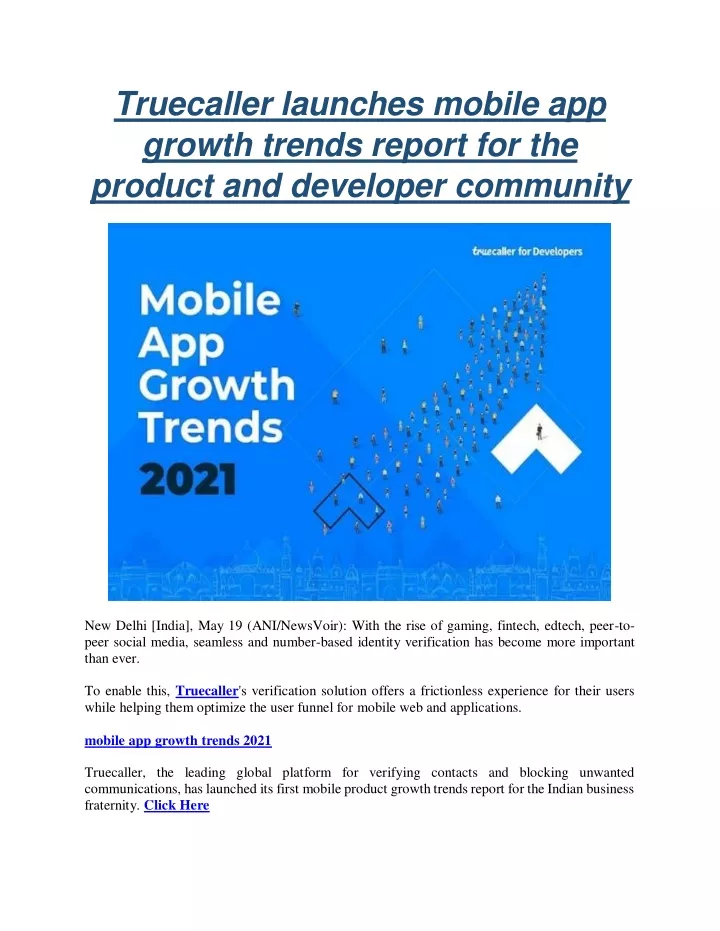 truecaller launches mobile app growth trends