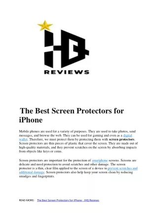 the best screen protectors for iphone