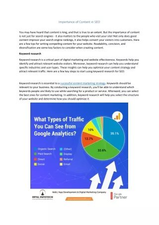 Importance of Content in SEO