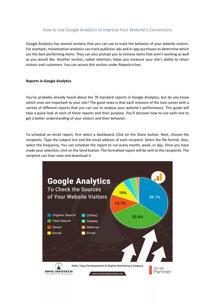 how to use google analytics to improve your