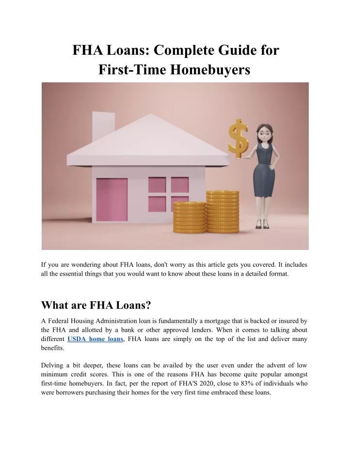 fha loans complete guide for first time homebuyers