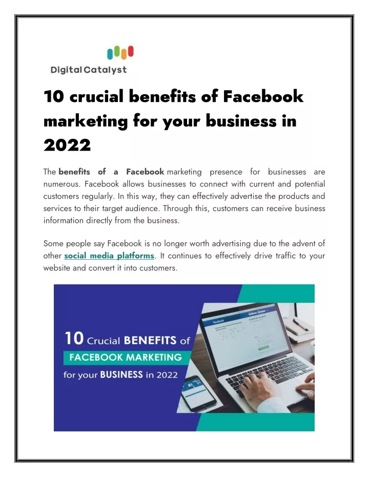 10 crucial benefits of facebook marketing