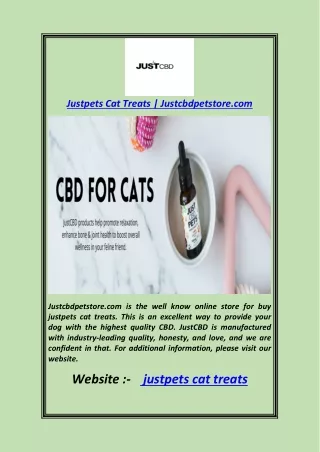 Justpets Cat Treats  Justcbdpetstore.com