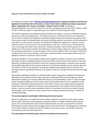 speech to text api market worth 5 4 billion