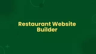 restaurant website builder
