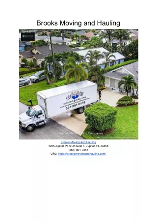 brooks moving and hauling