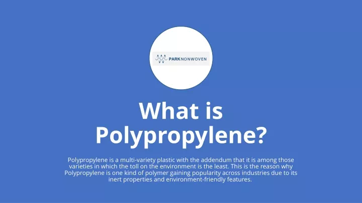 what is polypropylene