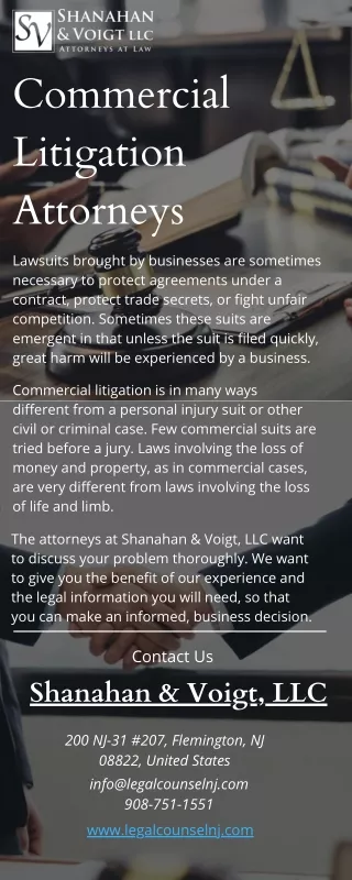 Commercial Litigation in New Jersey