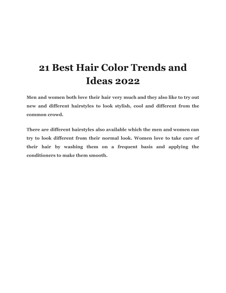 21 best hair color trends and ideas 2022