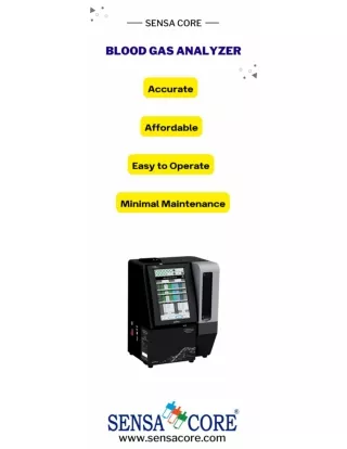 Best In Class Arterial Blood Gas Analyzer Manufacturer In India