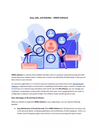 easy safe and reliable hrms software