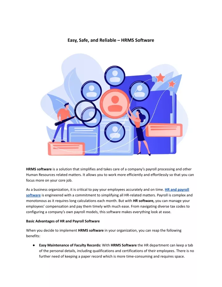 easy safe and reliable hrms software