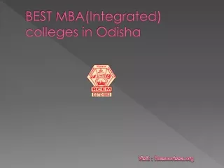 BEST MBA(Integrated) colleges in odisha
