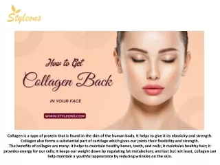 collagen is a type of protein that is found
