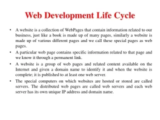 Web Development Life Cycle Process - Capacious Technologies