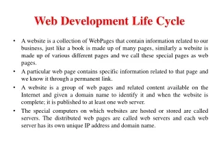 web development life cycle