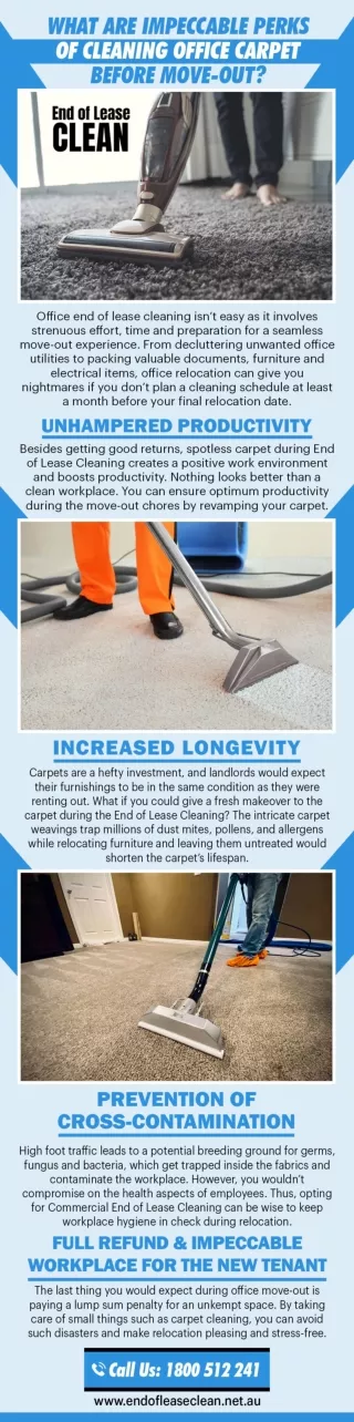 WHAT ARE IMPECCABLE PERKS OF CLEANING OFFICE CARPET BEFORE MOVE-OUT?