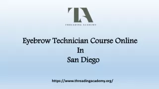 eyebrow technician course online in san diego