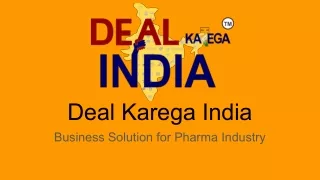 Deal Karega India - Best For PCD Pharma Franchise