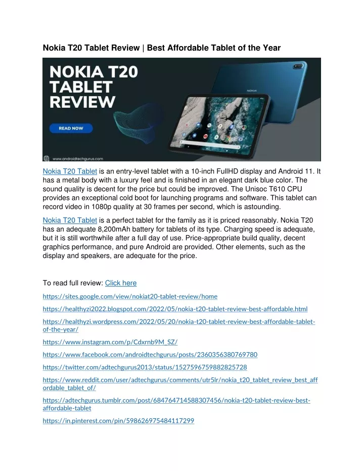 nokia t20 tablet review best affordable tablet