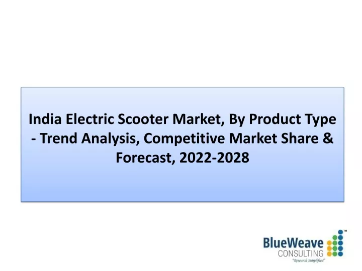 india electric scooter market by product type