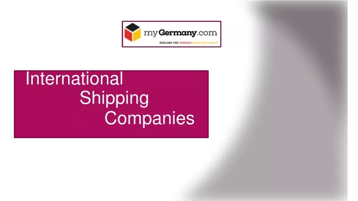 international shipping companies
