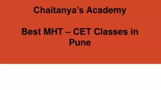 chaitanya s academy best mht cet classes in pune