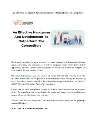 an effective handyman app development