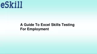 a guide to excel skills testing for employment