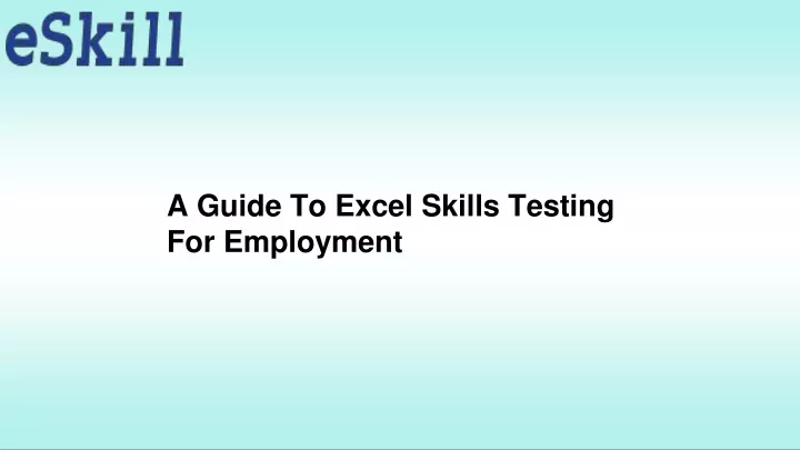 a guide to excel skills testing for employment