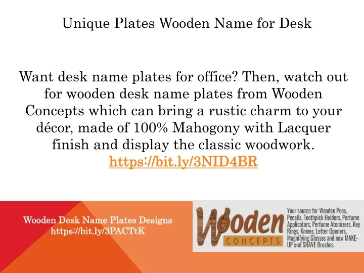 unique plates wooden name for desk