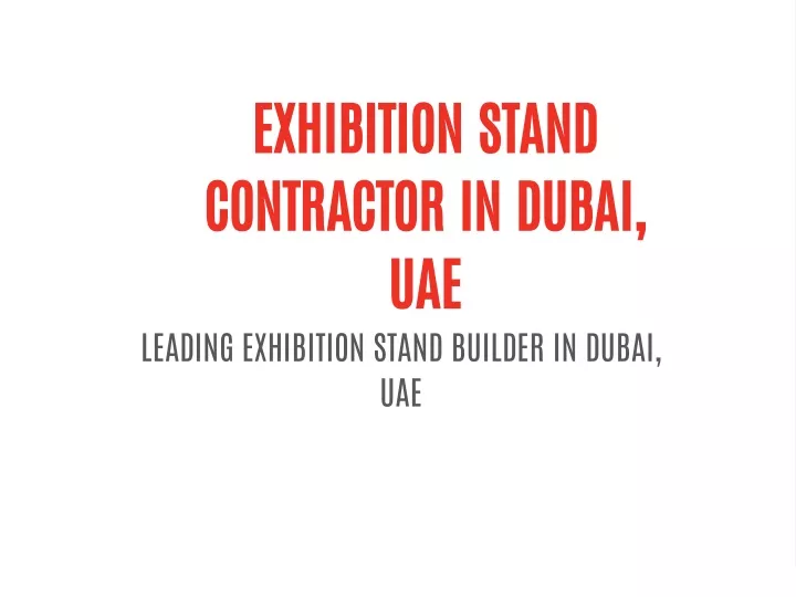 exhibition stand contractor in dubai uae leading