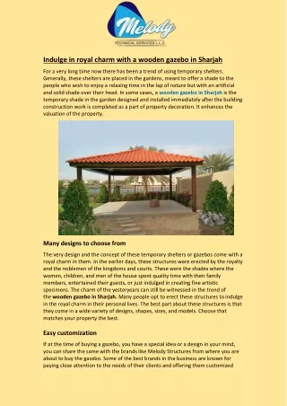 indulge in royal charm with a wooden gazebo