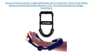 Strauss Forearms Exerciser | Adjustable Biceps and Arm Exerciser