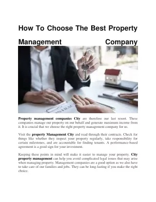 how to choose the best property